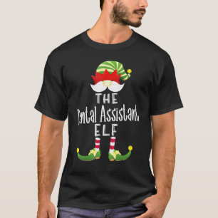 Camiseta Dental Assistant Elf Group Festa de Natal do Pajam