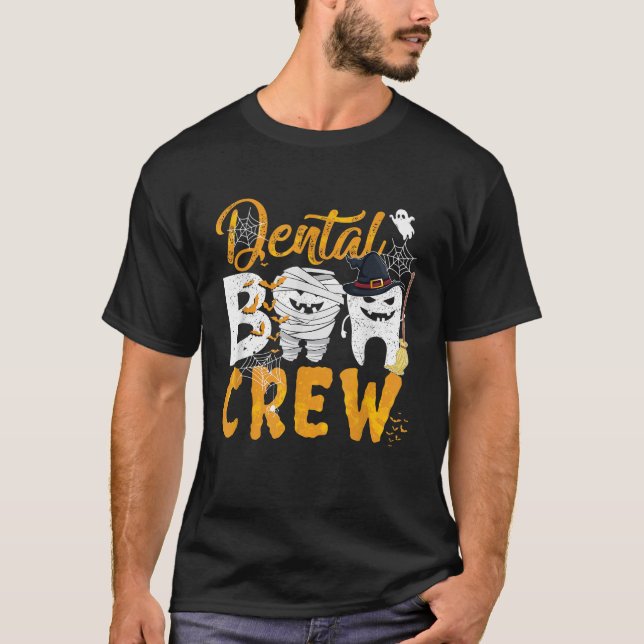 Camiseta Dental Boo Crew Engraçado Dentista Assistente Hall (Frente)