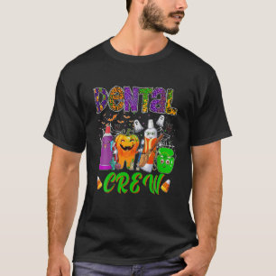 Camiseta Dental Boo Crew Halloween Engraçado Dentista Assis