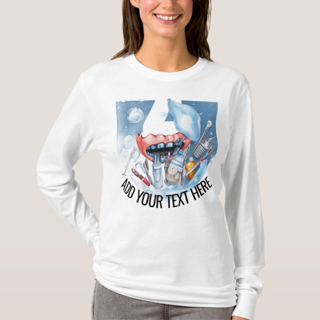 Camiseta Dental elegante (Frente)