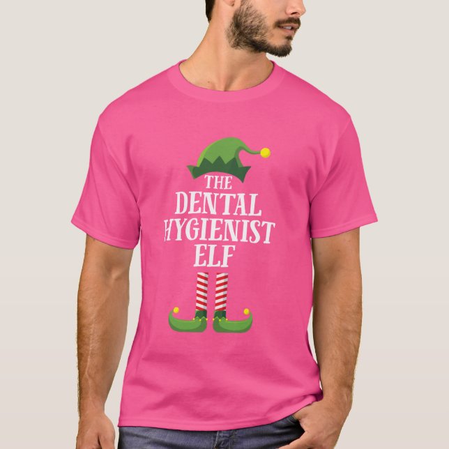 Camiseta Dental Hygienist Elf Matching Family Group Christm (Frente)