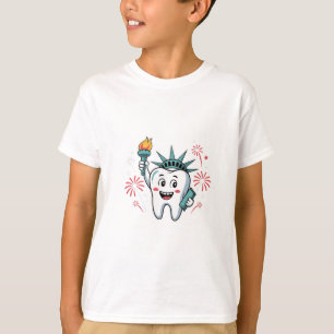 Camiseta Dental Squad 4 de julho Dentista Engraçado America