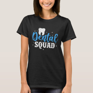 Camiseta Dental Squad Engraçado Dentista Higienista Dental
