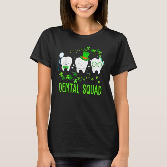 Camiseta Dental Squad Leprechaun Teeth St Patricks Day Toot (Frente)