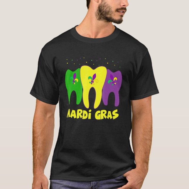 Camiseta Dental Squad Margi Gras Dental Hygienist & Dental (Frente)