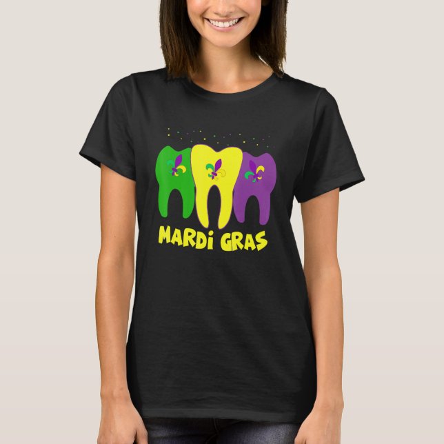Camiseta Dental Squad Margi Gras Dental Hygienist & Dental (Frente)