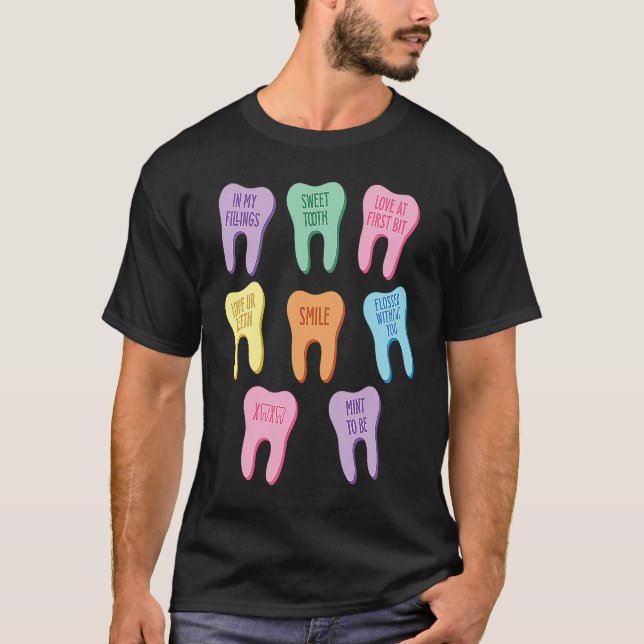 Camiseta Dental Squad Teeth Dentist Valentine's Day Dental  (Frente)
