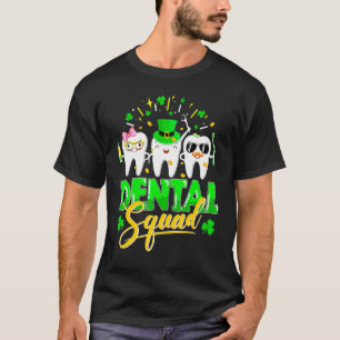 Camiseta Dental Squad Tooth Leprechaun Que Rua Engraçada Pa