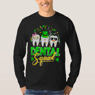 Camiseta Dental Squad Tooth Leprechaun Que Rua Engraçada Pa