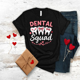 Camiseta Dental Squad , Valentine's Day Teeth Graphic tee