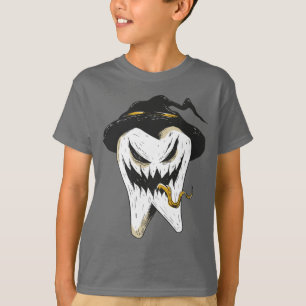 Camiseta Dente Assustador Ghoulish no Dia das Bruxas