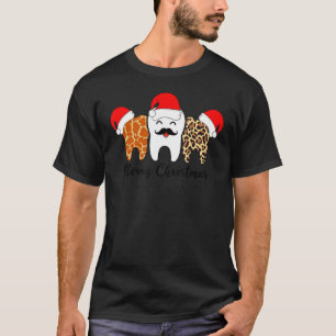 Camiseta Dente bigode Leopard Giraffe Impressão Christy