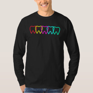 Camiseta Dente Colorida Dentista Assistente de Higienista D