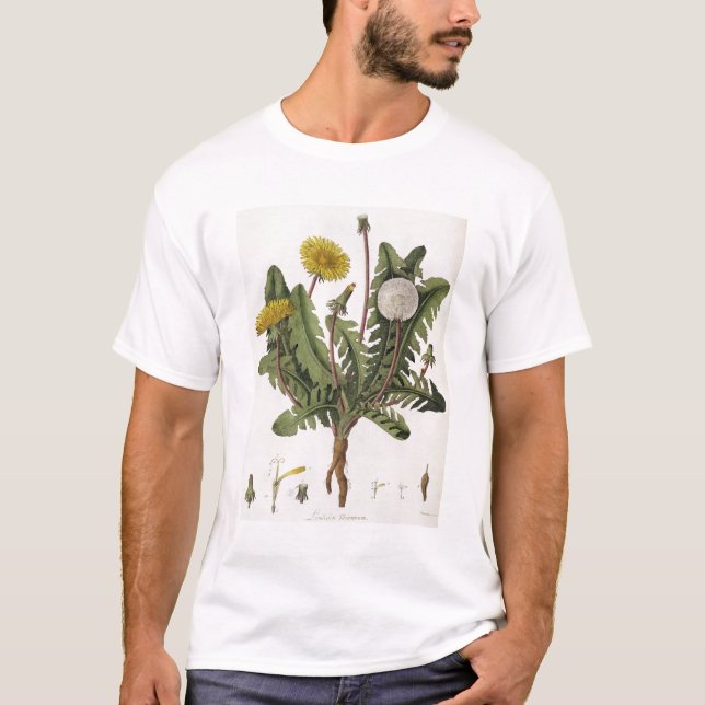 Camiseta Dente-de-leão (gravura da cor) (Frente)