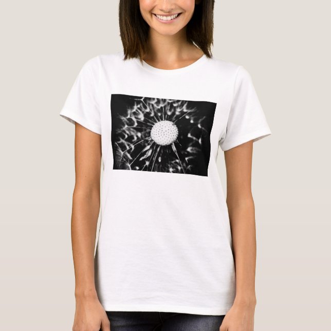 Camiseta dente-de-leão preto (Frente)