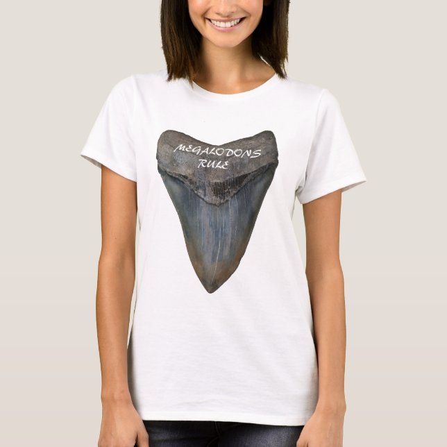 Camiseta Dente do tubarão de Megalodon (Frente)