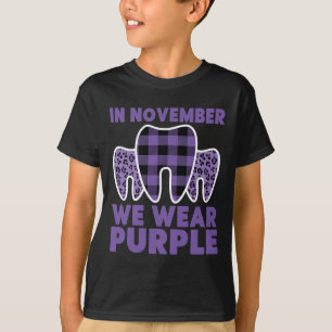 Camiseta Dente em novembro Vestimos Alzheimer Roxo