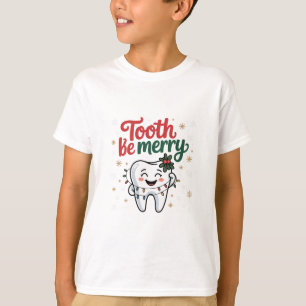 Camiseta Dente: Feliz Engraçado Dentista Dental Natal