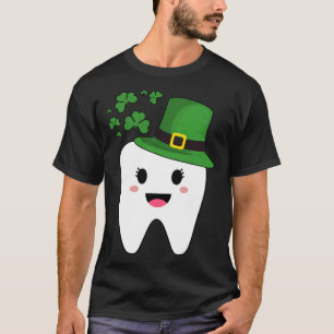 Camiseta Dente Fofo Com Presente de Dia de São Patrício par