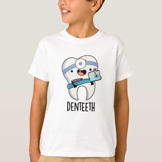 Camiseta Denteeth Engraçado Dentes Arrepiados (Frente)