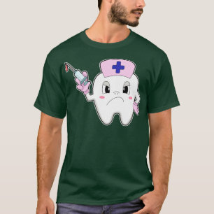 Camiseta Dentes como Enfermeira com Seringa