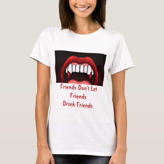 Camiseta Dentes de Halloween de Vampiro (Frente)