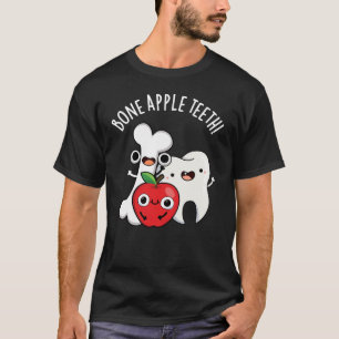 Camiseta Dentes de Maçã Óssea Bona Appetit Piada Engraçada 