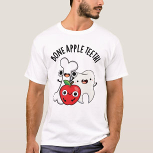 Camiseta Dentes de Maçã Óssea Piada Bona Appetit Engraçada