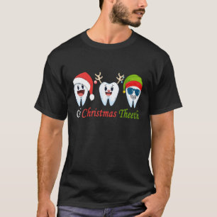 Camiseta Dentes de Natal Dentes Dentes Dentes Dontológicos