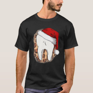 Camiseta Dentes De Natal Feliz Em Santa Hat Dental