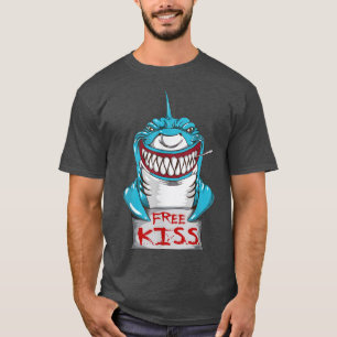 Camiseta Dentes de picada de tubarão branco-excelente sem k