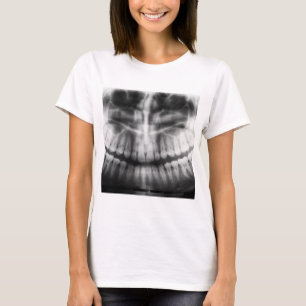 Camiseta Dentes de Raio X Sorriem Preto e Branco