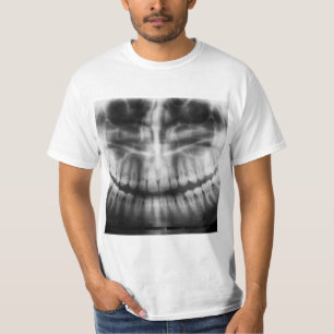 Camiseta Dentes de Raio X Sorriem Preto e Branco
