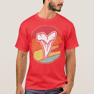 Camiseta Dentes De Tubarão Caça aos Dentes Retro Fósseis