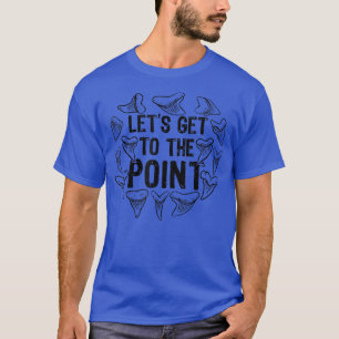 Camiseta Dentes de tubarão Fóssil Foco Paleontólogo Teto de