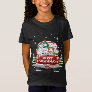 Camiseta Dentes dentários Feliz Natal Red Truck Dentist Chr