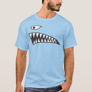 Camiseta Dentes do tubarão e t-shirt do olho