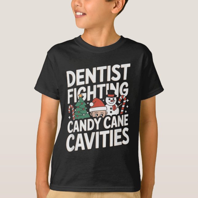 Camiseta Dentist Christmas Cavities Dental (Frente)