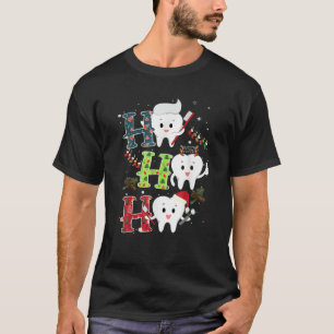 Camiseta Dentist Christmas Ho Ho Ho Teeth Dental Student Me