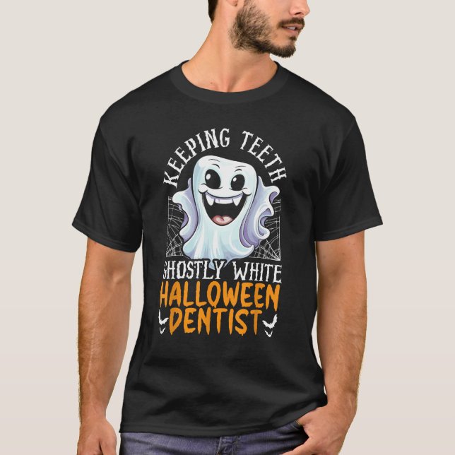 Camiseta Dentist Halloween Trick Or Treat Dentistry Dental  (Frente)
