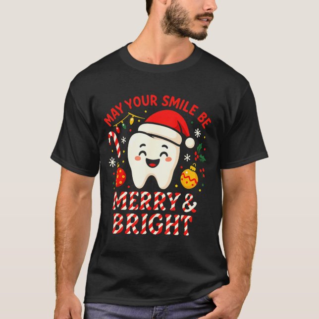 Camiseta Dentist Merry Christmas May Your Smile Be Merry An (Frente)