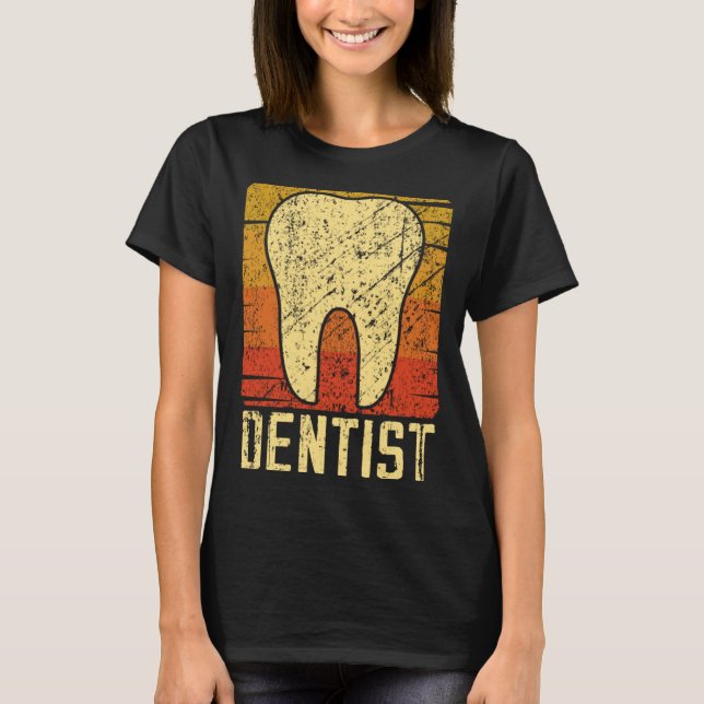 Camiseta Dentist Tooth Retro Funny (Frente)