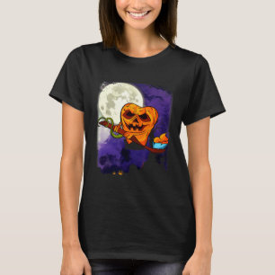 Camiseta Dentista Assustador do Dia das Bruxas Pumpkin Broo