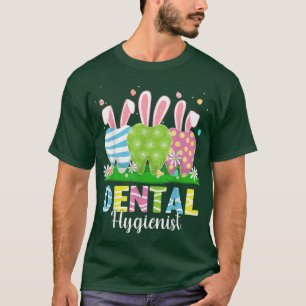 Camiseta Dentista Bonito Coelhinho de Páscoa Dentista Higie
