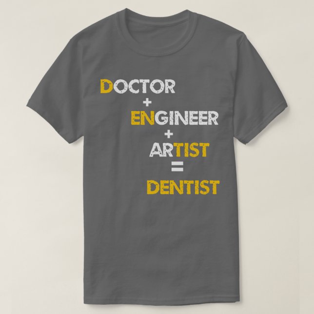 Camiseta dentista com piada dentária (Frente do Design)