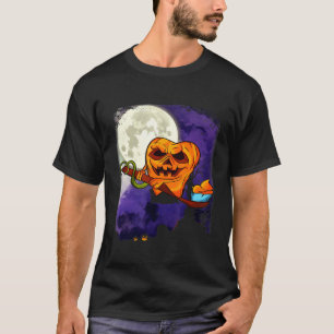 Camiseta Dentista de Halloween Dentista Assustador Pumpkin