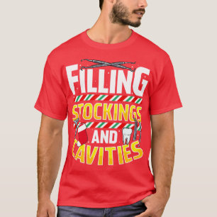 Camiseta Dentista de Natal Engraçado Ditos de Humor