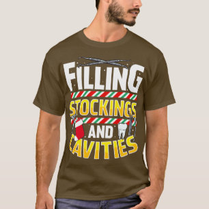 Camiseta Dentista de Natal Engraçado Ditos de Humor