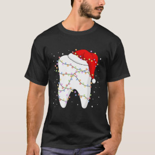 Camiseta Dentista de Natal Leve do Pai Natal Engraçado