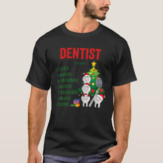 Camiseta Dentista Definição de Natal Dental Assistant Paja